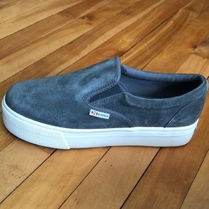 Superga suede slip ons (style 2314)